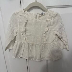 GAP Cream Ruffle Kids Blouse